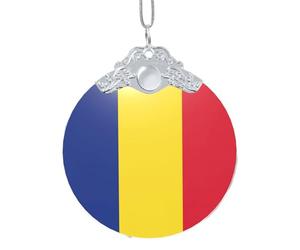 GaxfjRu Drapeau de la Roumanie Décorations de Noël Décorations de Noël Ornements Suspendu Arbre de Noël Pendentif Cadeau pour les Fêtes, taille unique
