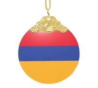 GaxfjRu Drapeau de l'Arménie Décorations de Noël Décorations de Noël Ornements Suspendu Arbre de Noël Pendentif Cadeau pour les Fêtes, taille unique