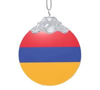 GaxfjRu Drapeau de l'Arménie Décorations de Noël Décorations de Noël Ornements Suspendu Arbre de Noël Pendentif Cadeau pour les Fêtes, taille unique