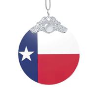 GaxfjRu Drapeau de l'État du Texas - Décorations de Noël - Décoration d'intérieur - Pendentif à suspendre pour sapin de Noël, taille unique
