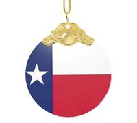 GaxfjRu Drapeau de l'État du Texas - Décorations de Noël - Décoration d'intérieur - Pendentif à suspendre pour sapin de Noël, taille unique