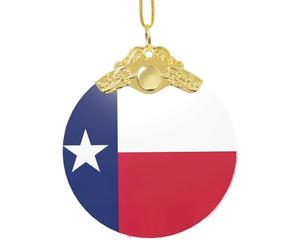 GaxfjRu Drapeau de l'État du Texas - Décorations de Noël - Décoration d'intérieur - Pendentif à suspendre pour sapin de Noël, taille unique