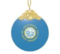 GaxfjRu Drapeau du Dakota du Sud - Décorations de Noël - Décoration d'intérieur - Pendentif à suspendre pour sapin de Noël, taille unique