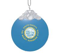 GaxfjRu Drapeau du Dakota du Sud - Décorations de Noël - Décoration d'intérieur - Pendentif à suspendre pour sapin de Noël, taille unique