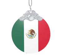 GaxfjRu Drapeau du Mexique Décorations de Noël Décorations de Noël Ornements, Pendentif Arbre de Noël à Suspendre Cadeau pour la joie des Fêtes, taille unique