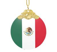 GaxfjRu Drapeau du Mexique Décorations de Noël Décorations de Noël Ornements, Pendentif Arbre de Noël à Suspendre Cadeau pour la joie des Fêtes, taille unique