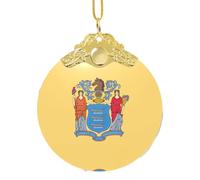 GaxfjRu Drapeau du New Jersey Décorations de Noël Décorations de Noël Ornements Suspendu Arbre de Noël Pendentif Cadeau pour la joie des Fêtes, taille unique