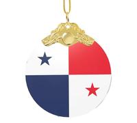 GaxfjRu Drapeau du Panama Décorations de Noël Décorations de Maison Ornements, Pendentif Arbre de Noël à Suspendre Cadeau pour la joie des Fêtes, taille unique