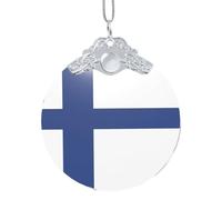 GaxfjRu Drapeau finlandais Décorations de Noël Décorations de maison Ornements Suspendu Arbre de Noël Pendentif Cadeau pour la joie des Fêtes, taille unique