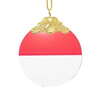 GaxfjRu Drapeau indonésien Décorations de Noël Décorations de Noël Ornements Suspendu Arbre de Noël Pendentif Cadeau pour la joie des fêtes, taille unique