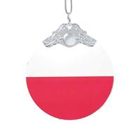 GaxfjRu Drapeau polonais Décorations de Noël Décorations de Maison Ornements Suspendu Arbre de Noël Pendentif Cadeau pour la joie des fêtes, taille unique