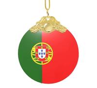 GaxfjRu Drapeau portugais Décorations de Noël Décorations de Noël Ornements Suspendu Arbre de Noël Cadeau Pendentif pour la joie des Fêtes, taille unique