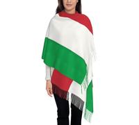 GaxfjRu Écharpe pashmina imprimée drapeau italie châle cachemire écharpe écharpe écharpe grand pashminas doux écharpe d'hiver, noir, taille unique