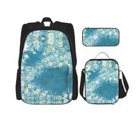 GaxfjRu Ensemble de 3 sacs à dos pour boîte à déjeuner Stitch avec boîte à déjeuner et trousse à crayons - Parfait pour l'école, sac à dos pour homme