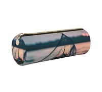 GaxfjRu Étoile de mer Filet de Pêche Ronde Trousse en Simili Cuir Rangement pour Stylos, Crayons, Marqueurs, Petites Fournitures Fermeture Éclair Métal avec Cuir, doré, Taille unique, Porte-cartes