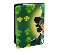 GaxfjRu Étui de passeport en cuir imprimé Happy St Patrick - Étanche - Pour homme et femme, Noir , Taille unique