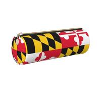 GaxfjRu Étui en cuir avec fermeture éclair Motif drapeau du Maryland