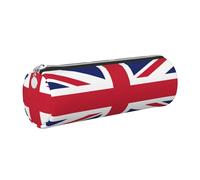 GaxfjRu Étui en cuir avec fermeture éclair pour stylos à bille et crayons Motif drapeau britannique