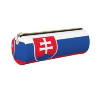 GaxfjRu Étui en cuir avec fermeture éclair pour stylos à bille et crayons Motif drapeau de la Slovaquie