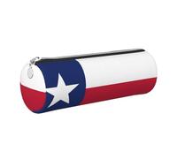 GaxfjRu Étui en cuir avec fermeture éclair pour stylos à bille et crayons Motif drapeau du Texas