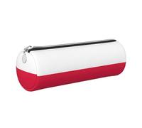 GaxfjRu Étui en cuir avec fermeture éclair pour stylos à bille et crayons Motif drapeau polonais
