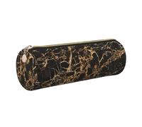 GaxfjRu Étui en cuir avec fermeture éclair pour stylos à bille et stylos à bille et crayons Motif marbre doré