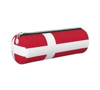 GaxfjRu Étui en cuir avec fermeture éclair pour stylos à bille et stylos roller Motif drapeau du Danemark