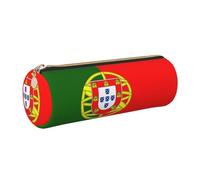 GaxfjRu Étui en cuir avec fermeture éclair pour stylos à bille, roller et crayons Motif drapeau du Portugal