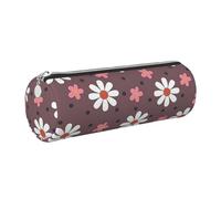 GaxfjRu Étui en cuir souple avec fermeture éclair pour stylos à bille et crayons Motif tournesol Blanc