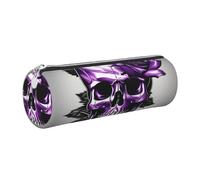 GaxfjRu Étui en cuir souple avec fermeture éclair pour stylos à bille, stylos à bille et crayons Violet