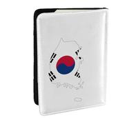 GaxfjRu Étui portefeuille pour passeport avec drapeau de la République de Corée - Pour voyage, cartes de crédit, Noir , Taille unique
