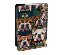 GaxfjRu Étui portefeuille pour passeport avec imprimé bouledogue anglais, Noir , Taille unique