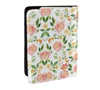 GaxfjRu Étui portefeuille pour passeport avec imprimé fleurs et oiseaux pour voyage, organiseur de voyage pour cartes de crédit, carnet de passeport, Noir , Taille unique