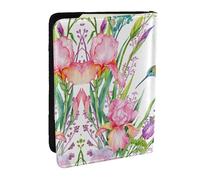 GaxfjRu Étui portefeuille pour passeport avec imprimé jardin avec oiseaux et fleurs pour voyage, organiseur de voyage pour cartes de crédit, carnet de passeport, Noir , Taille unique