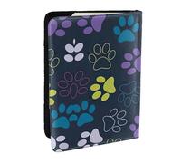 GaxfjRu Étui portefeuille pour passeport avec imprimé patte de chien mignon pour voyage, organiseur de voyage, cartes de crédit, passeport, Noir , Taille unique