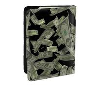 GaxfjRu Étui portefeuille pour passeport avec inscription en anglais « Dollar » - Organiseur de voyage pour cartes de crédit, Noir , Taille unique