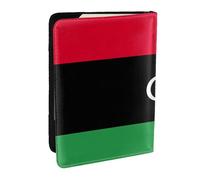 GaxfjRu Étui portefeuille pour passeport imprimé drapeau libyen pour voyage, organiseur de voyage, cartes de crédit, passeport, Noir , Taille unique
