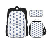 GaxfjRu Evil Eyes Ensemble sac à dos 3 pièces pour boîte à déjeuner Stitch avec boîte à déjeuner et trousse à crayons - Parfait pour l'école, sac à dos pour homme