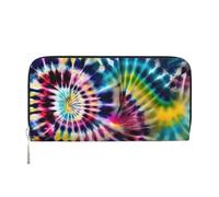 GaxfjRu Exotic Tribe Portefeuille long en cuir avec imprimé tie-dye pour homme Style vintage Porte-cartes de crédit