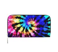GaxfjRu Exotic Tribe Portefeuille long en cuir avec imprimé tie-dye pour homme Style vintage Porte-cartes de crédit