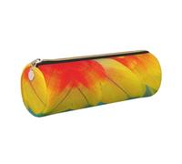 GaxfjRu Fantastique étui à stylo plume en cuir avec fermeture éclair pour stylos roller et crayons Motif perroquet