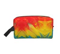 GaxfjRu Fantastique trousse de maquillage de voyage avec imprimé plumes de perroquet - Grande trousse de maquillage pour femme - Accessoires de toilette, blanc, One Size