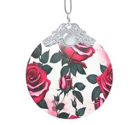 GaxfjRu Fleurs de roses en fleurs de Noël, décorations d'intérieur, pendentif à suspendre pour sapin de Noël pour la joie des fêtes