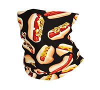 GaxfjRu Fun Food Hot Dogs Print Cooling Multi Use Neck Gaiter Men and Women Summer Face Mask for Work Running Sports