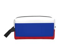 GaxfjRu Grand sac de maquillage de voyage imprimé drapeau russe pour femme pour cosmétiques, articles de toilette et accessoires, blanc, One Size