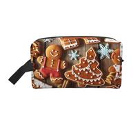 GaxfjRu Grande trousse de maquillage de voyage avec imprimé de cookies pour femme pour cosmétiques, articles de toilette et accessoires, blanc, One Size