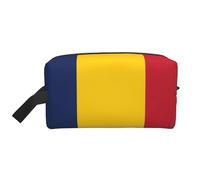 GaxfjRu Grande trousse de maquillage de voyage avec imprimé drapeau du Tchad - Pour femme, blanc, One Size