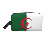 GaxfjRu Grande trousse de maquillage de voyage imprimée drapeau de l'Algérie pour femme pour produits de toilette et accessoires, blanc, One Size