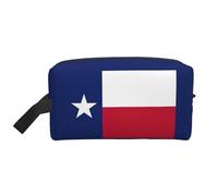 GaxfjRu Grande trousse de maquillage de voyage imprimée drapeau de l'État du Texas pour femme pour cosmétiques, articles de toilette et accessoires, blanc, One Size