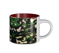 GaxfjRu Green Army Digital Camouflage Print Tasses en céramique faites à la main, grande capacité, tasses à paroi épaisse, avec poignée en C pour café, thé et cadeaux